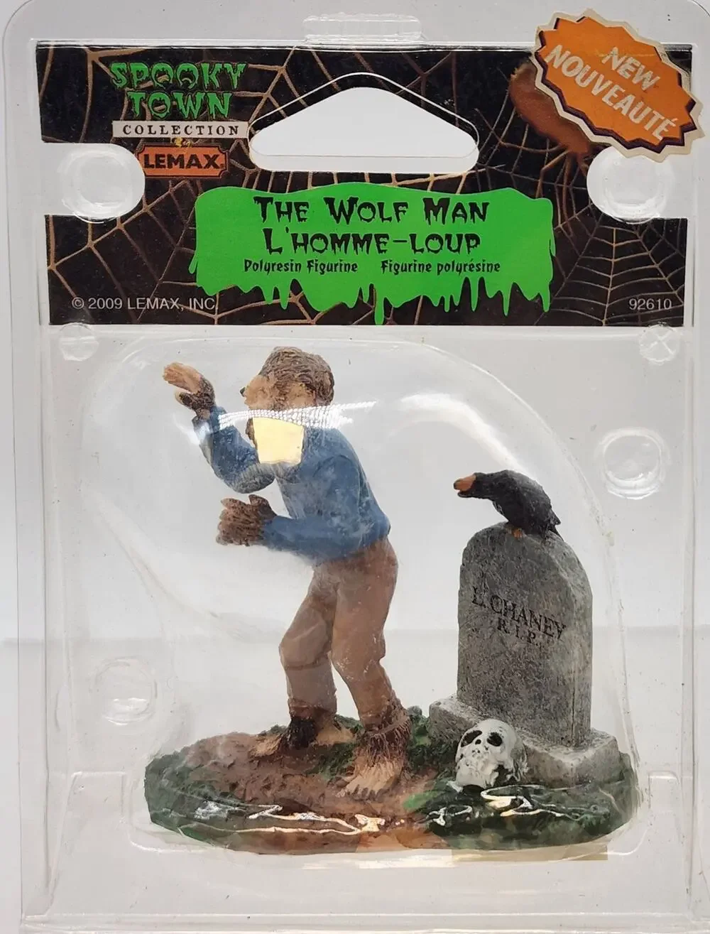 LEMAX SPOOKY TOWN 2009 HALLOWEEN VILLAGE THE WOLF MAN 92610 RETIRED FIGURINE